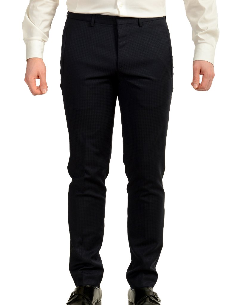 Hugo Boss Men's "Arti/Hesten201w1" Extra Slim Fit 100% Wool Pants Us 28r It 44r